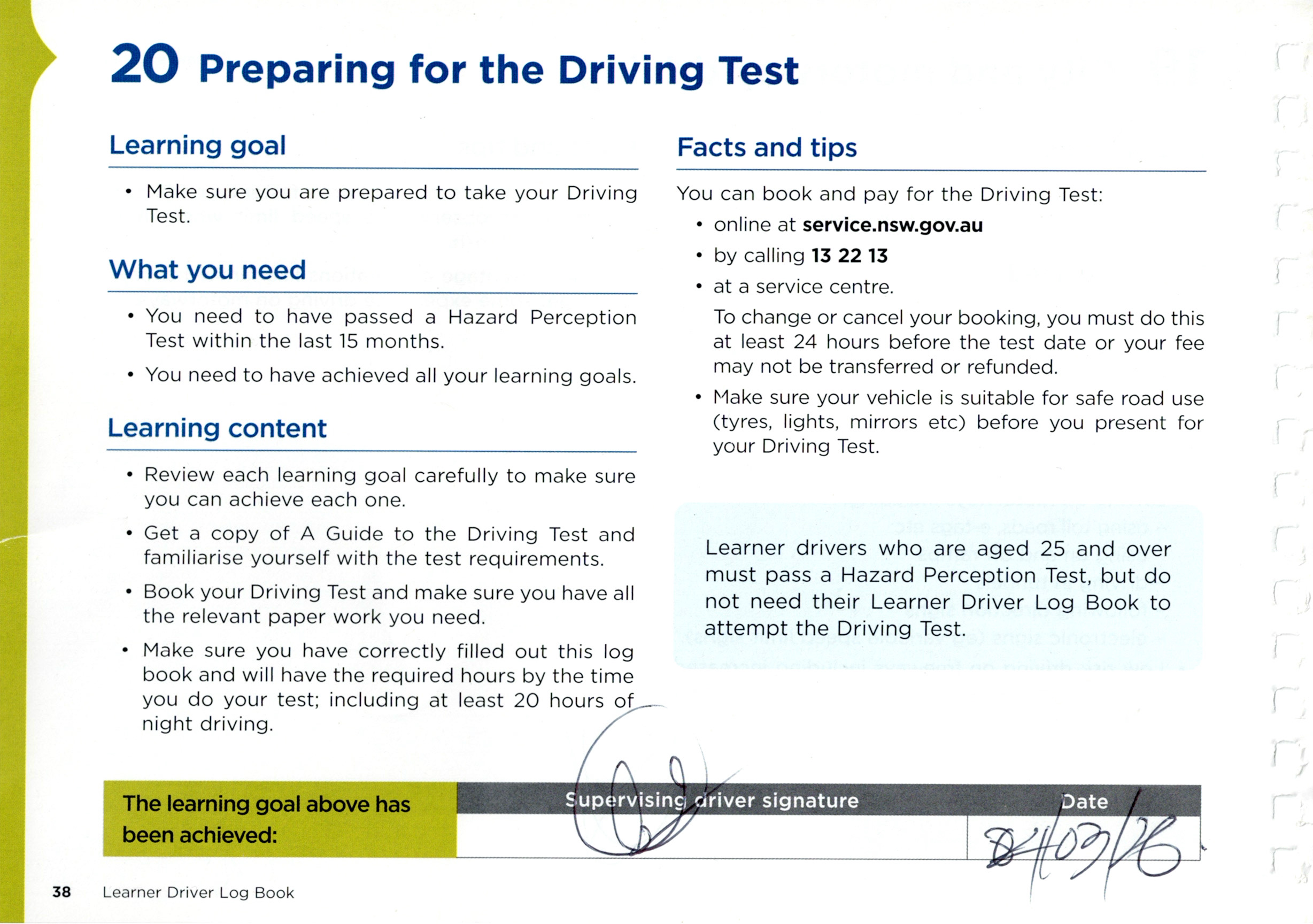Lesson 20: Preparing for the driving test