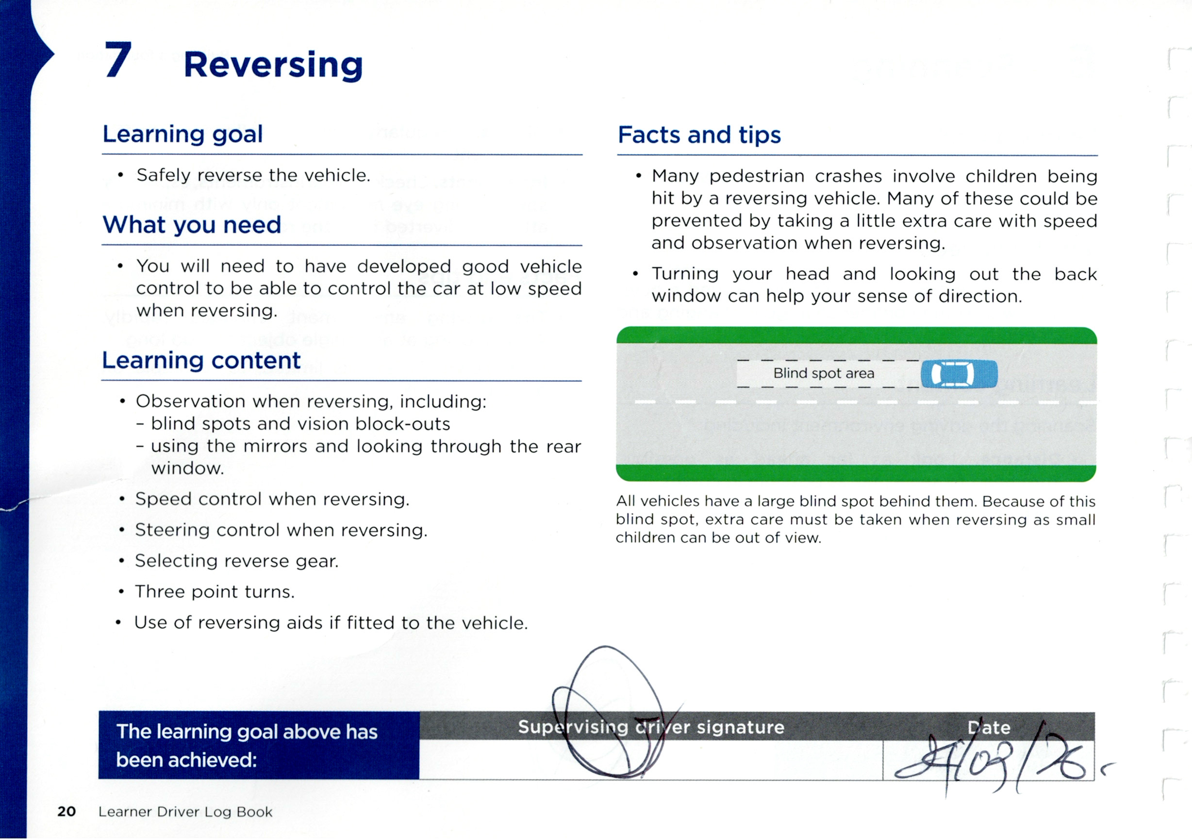 Lesson 7: Reversing and parking