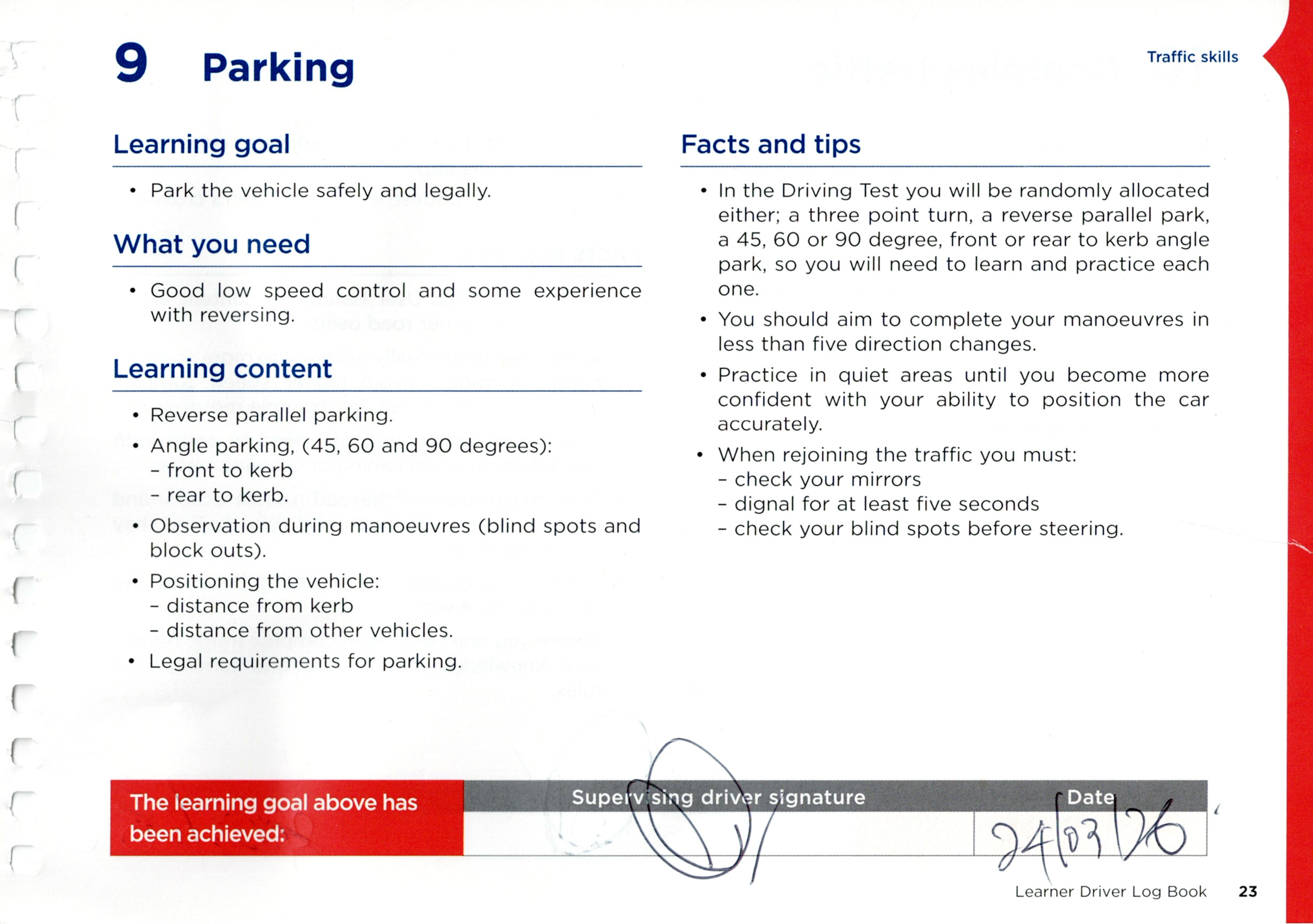 Lesson 9: Parking situations