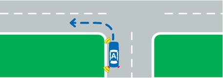 Left turn approach
