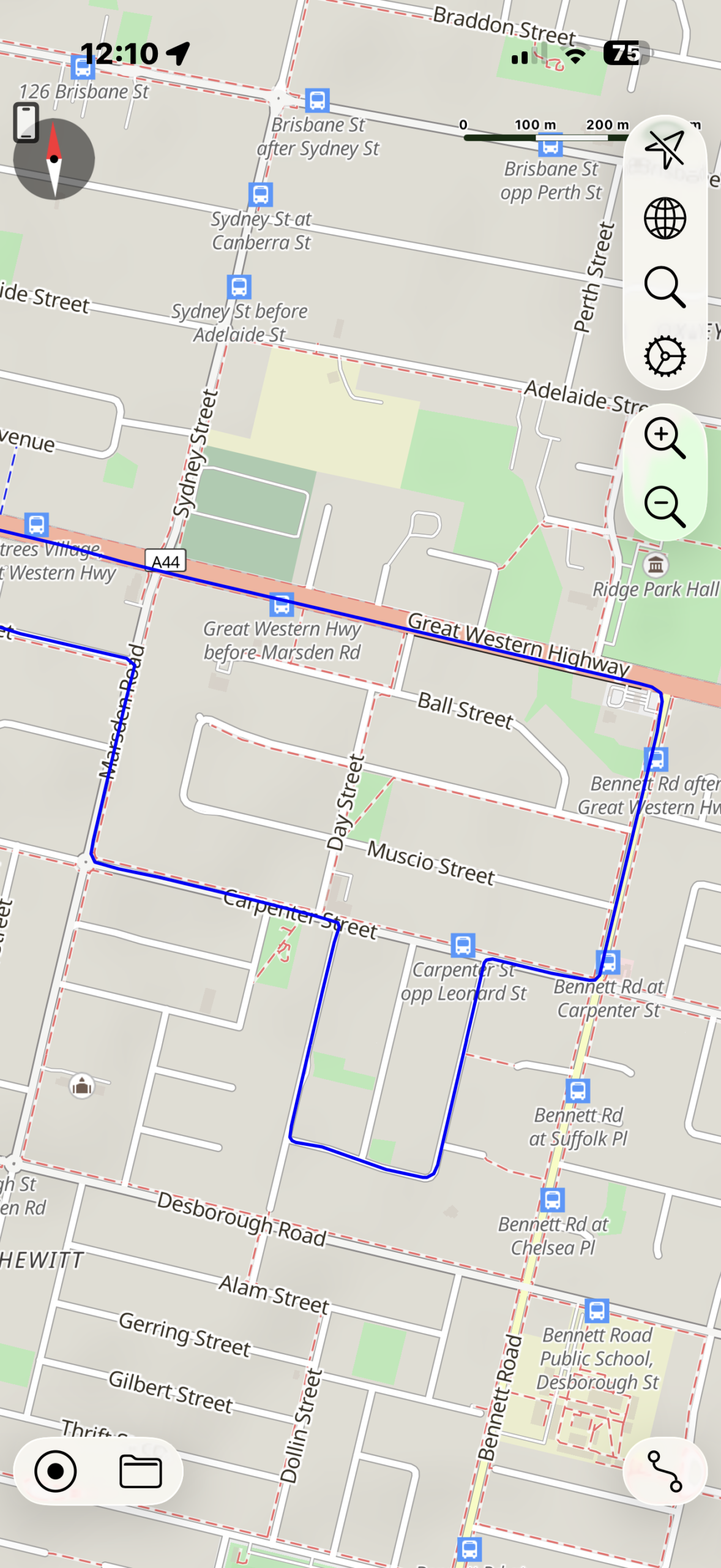 St Marys Driving Test Route 2 Map - Parkin Road Loop and Bennett Road